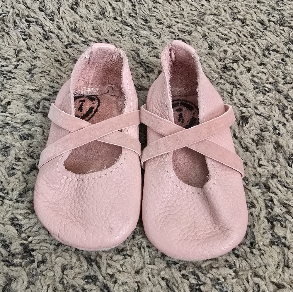 Freshly Picked Blush Ballet Slipper Baby Shoe